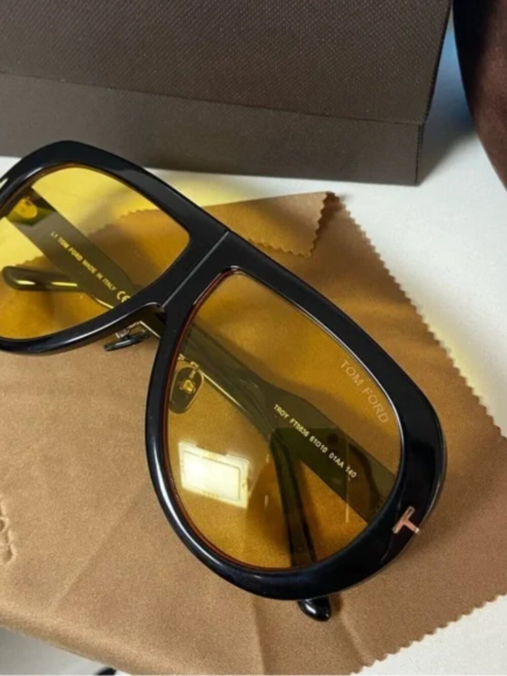 Tom Ford Black and Yellow Sunglasses - Picture 2 of 7